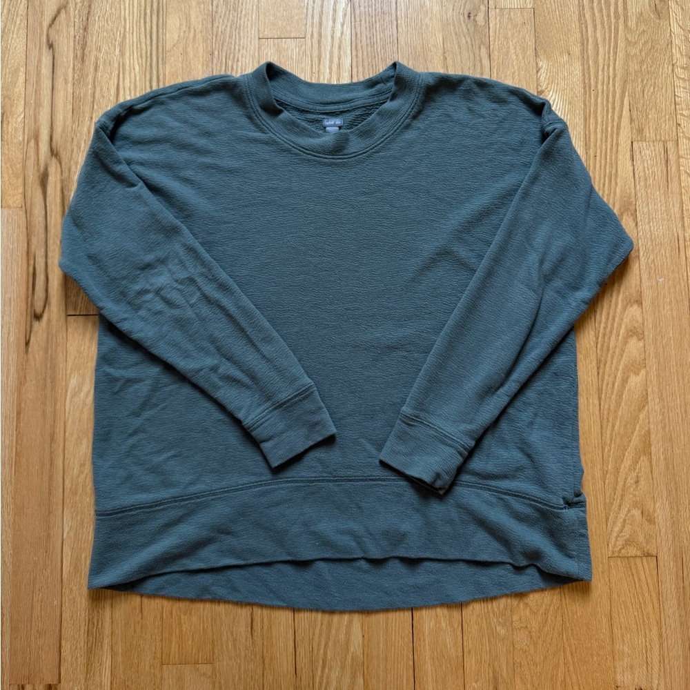 aerie Forest Green Crewneck Sweatshirt